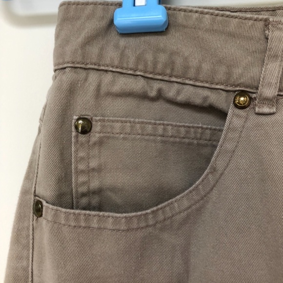 Vintage 1980's ~ Sasson ~ High Waist Straight Leg Tan Khaki Jeans ~ Size 9 - Picture 3 of 7